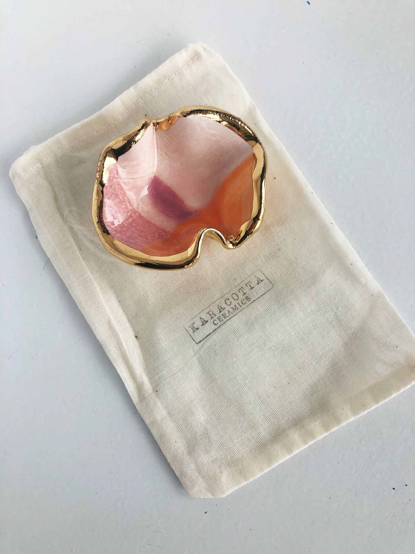 Mermaid Jewelry Dish in Desert with 22k Gold