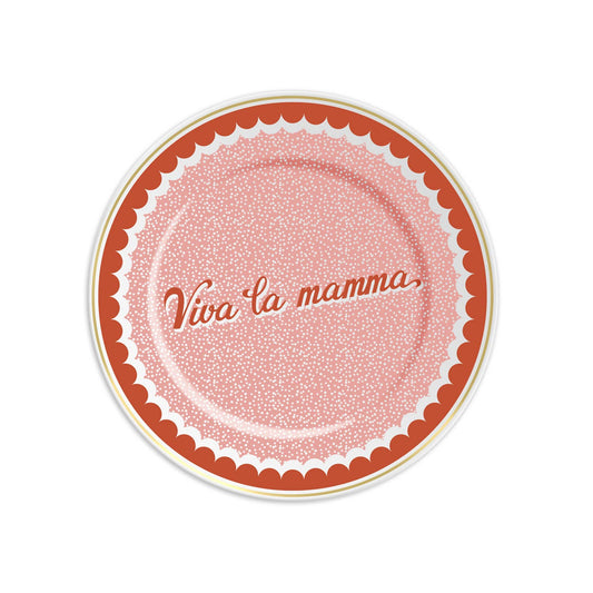 VIVA LA MAMMA (Long Live Mom) Porcelain Plate