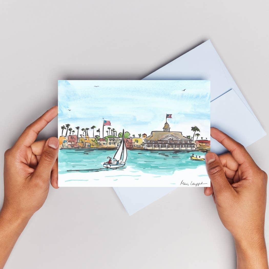 Balboa Paviolion Newport Folded Greeting Card w Envelope (5x7)