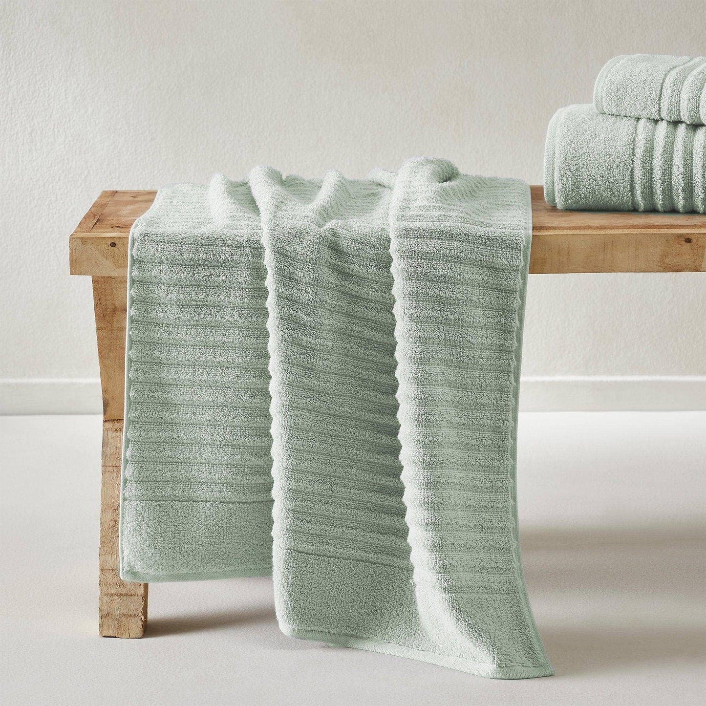 6 Piece Combed Cotton Bath Towels - Karina Collection: Sage Green