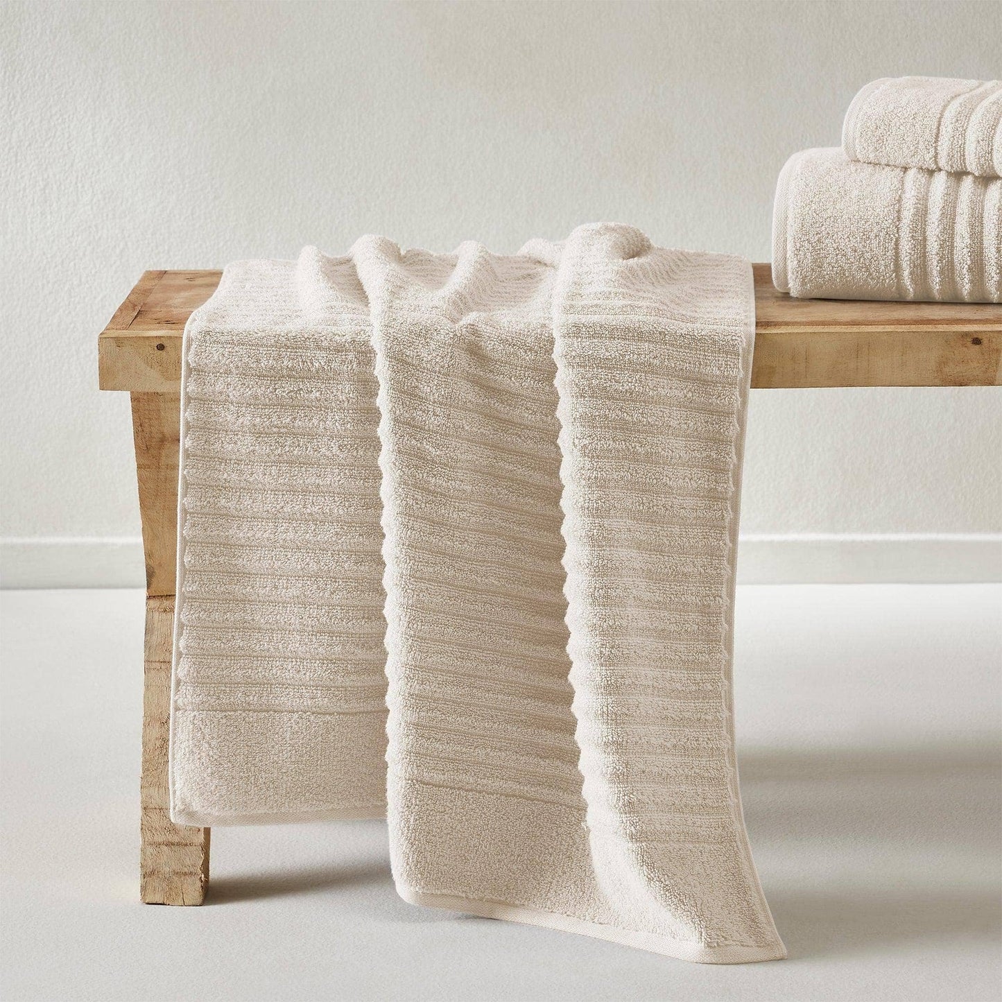 6 Piece Combed Cotton Bath Towels - Karina Collection: Dune