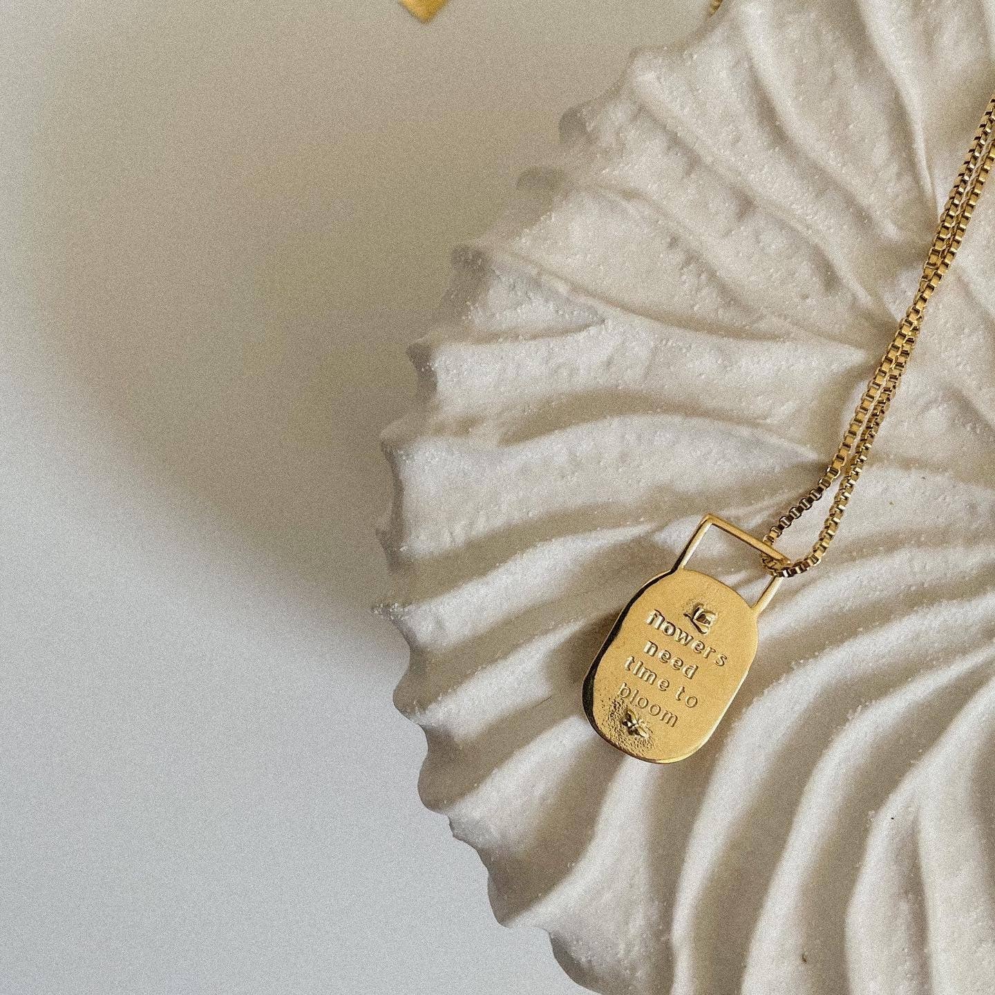 Bloom Affirmation Necklace - Gold