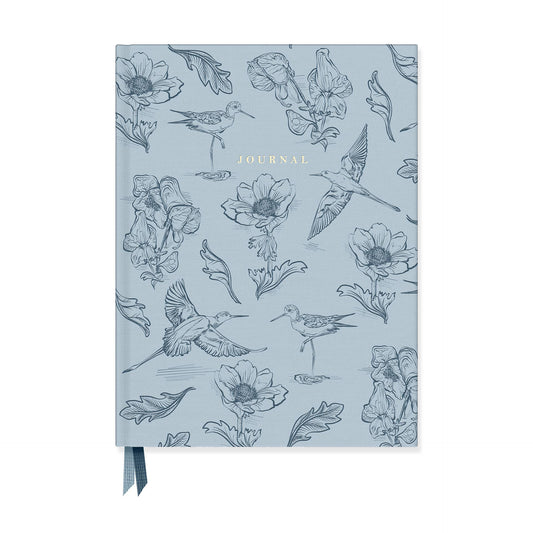 Blue Botanical Bird Toile Journal
