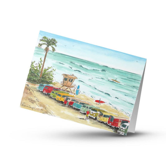 San Onofre State Beach Folded Greeting Card w Envelope (5x7)