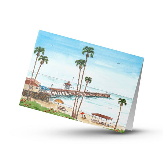 San Clemente Pier Folded Greeting Card w Envelope (5x7)