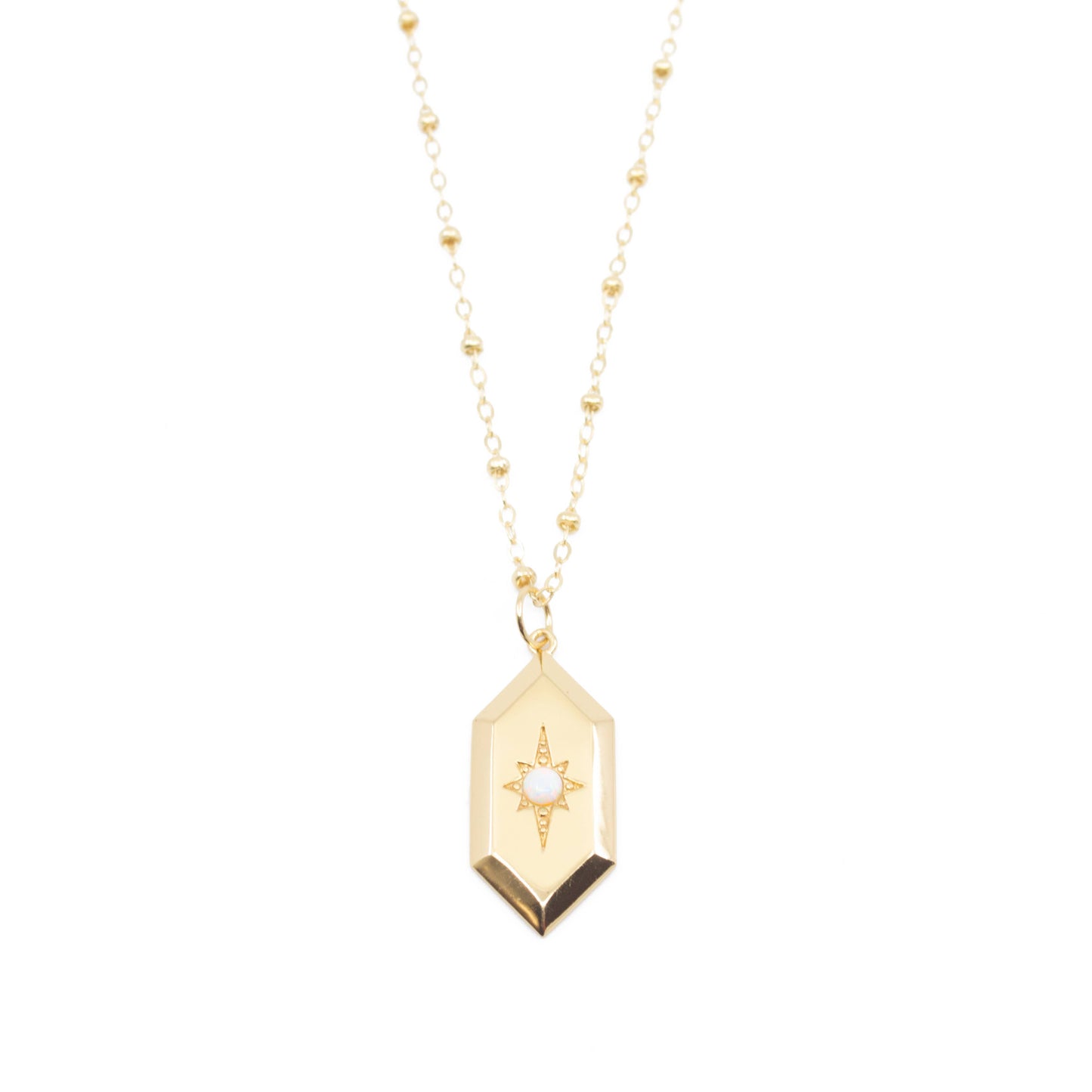 Sloane Opal Amulet Necklace in Gold