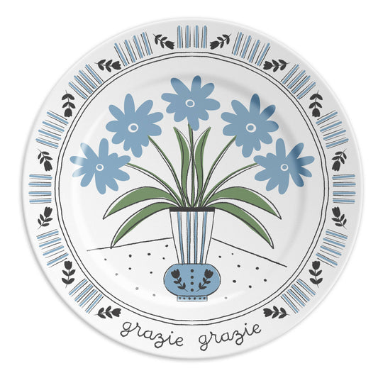 GRAZIE GRAZIE (Thank You Thank You) Porcelain Plate