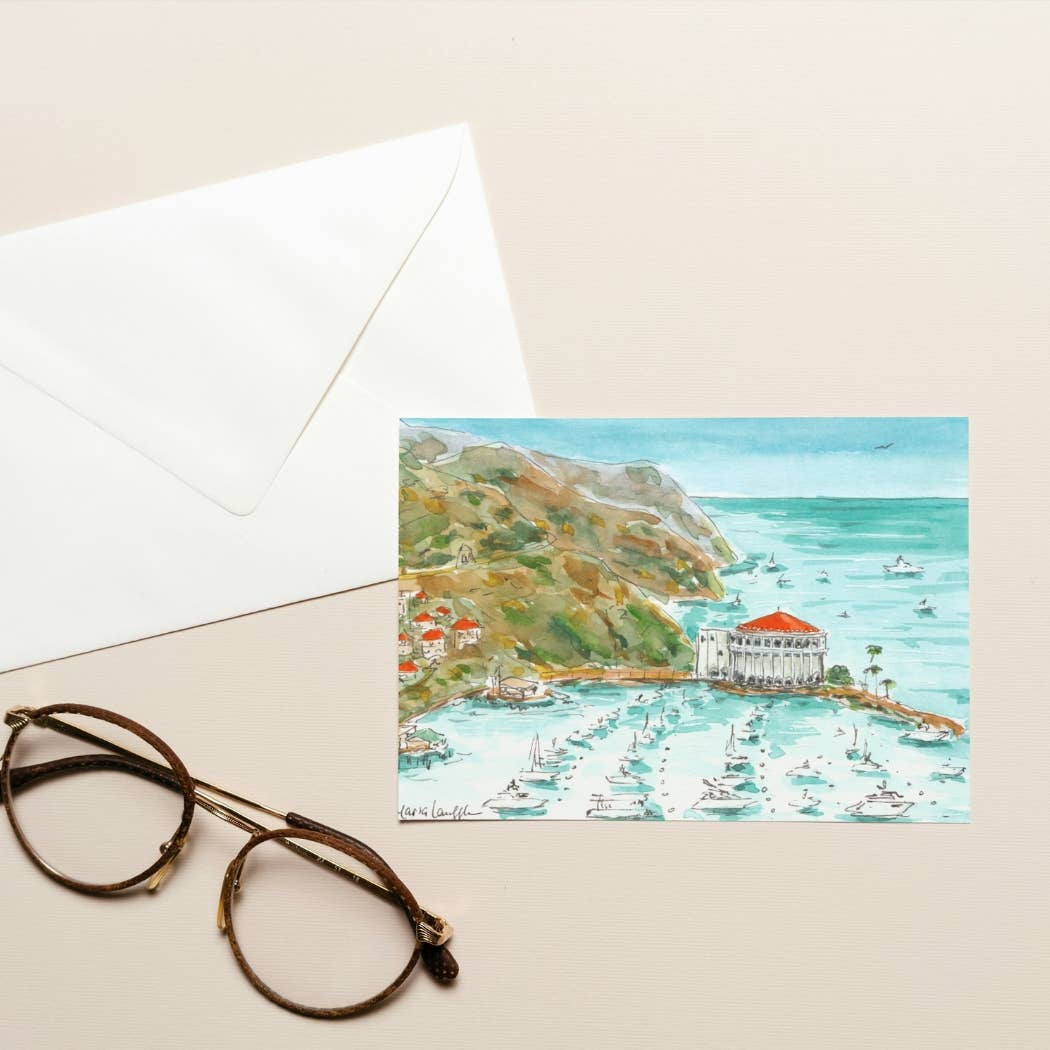 Catalina Island Folded Greeting Card w Envelope (5x7)