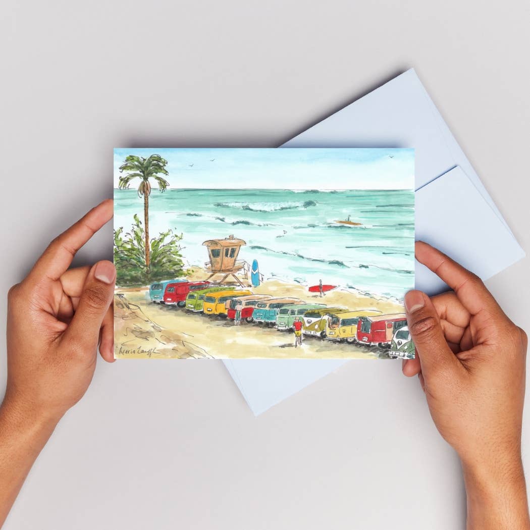 San Onofre State Beach Folded Greeting Card w Envelope (5x7)
