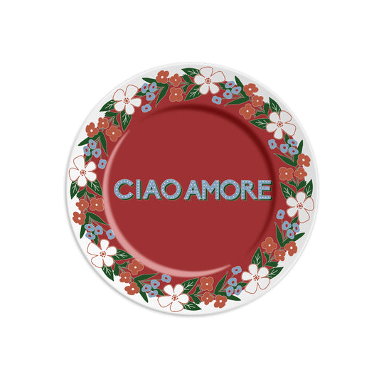 CIAO AMORE (Hello Love) Porcelain Plate