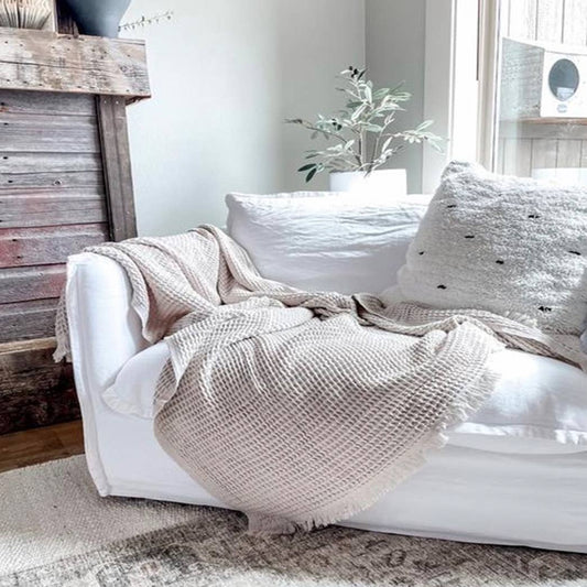 Waffle Soft Blanket - Sand