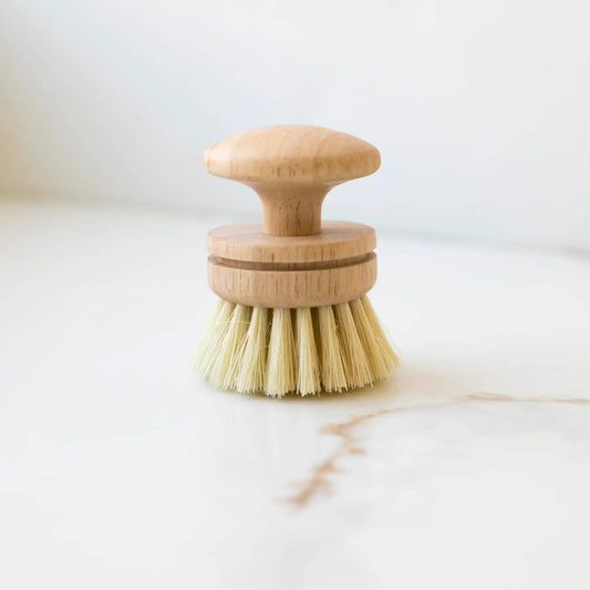Vintage Wooden Dishwashing Brush: Horsehair