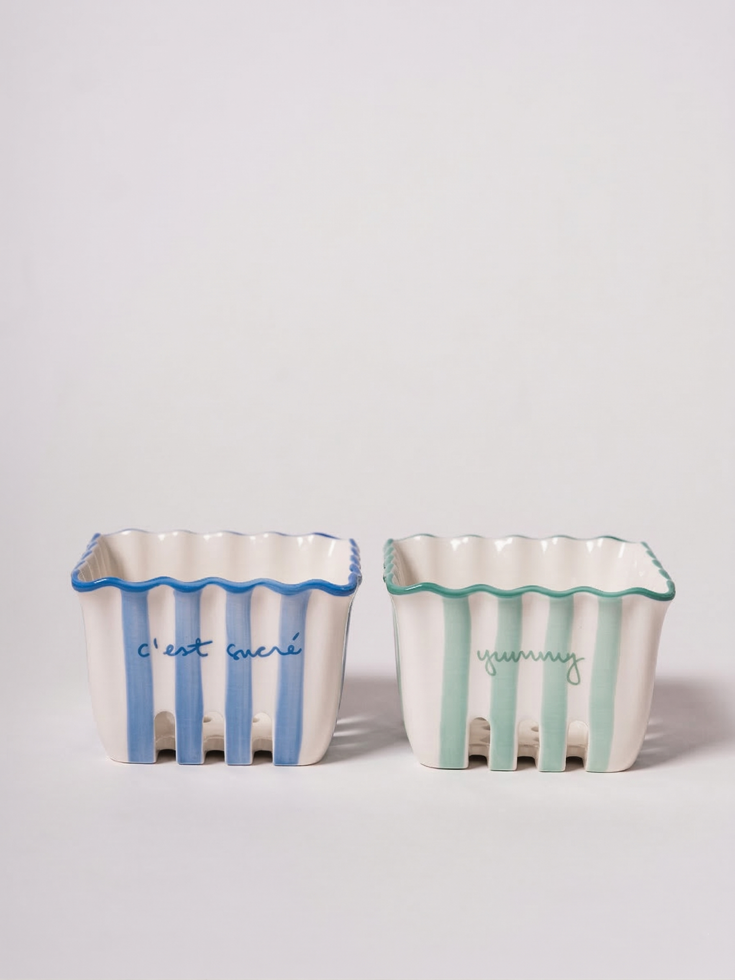 Kinsey Scallop Large Berry Basket (Green): "yummy"