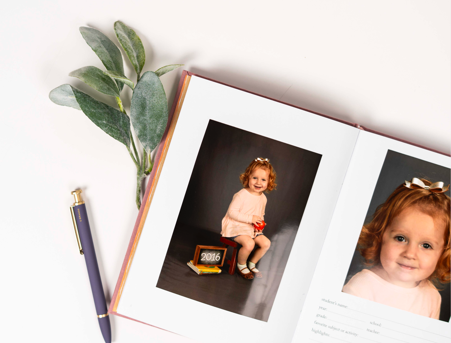 School Memory Book | Durable School Photo Book: Blue