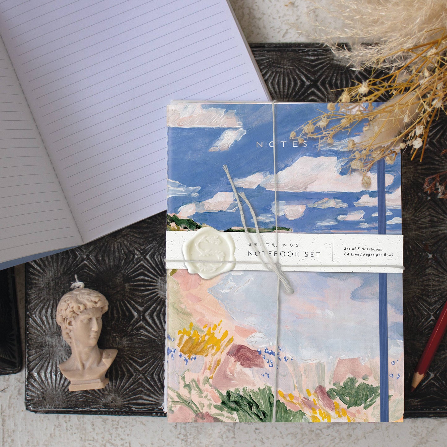 Floral Bluff Sewn Trio Notebook Set