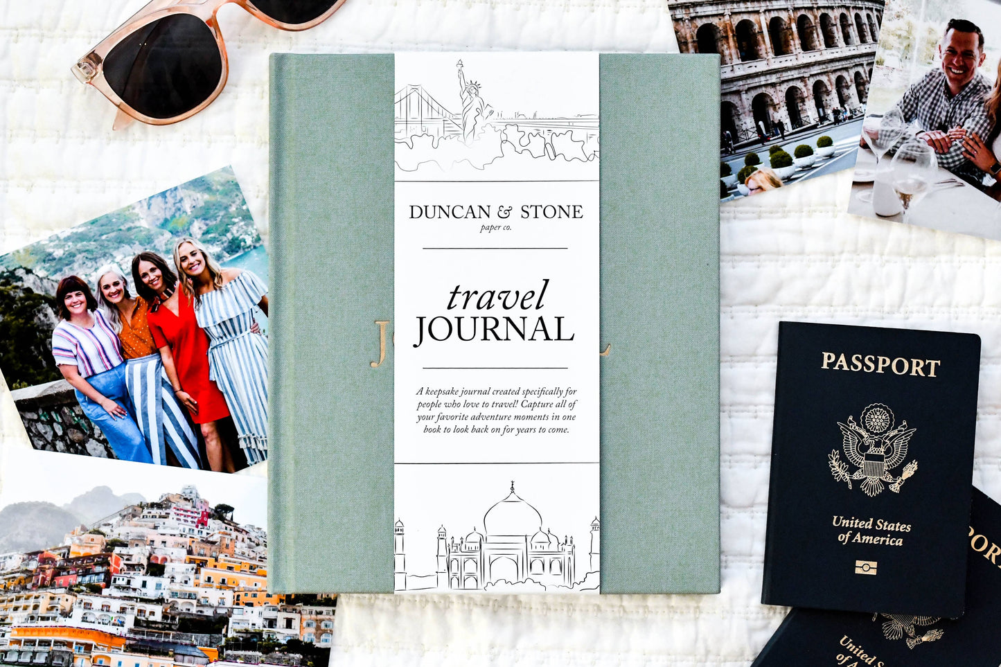 Travel Journal | Adventure Keepsake | Trip Adventure Book: Sage Green