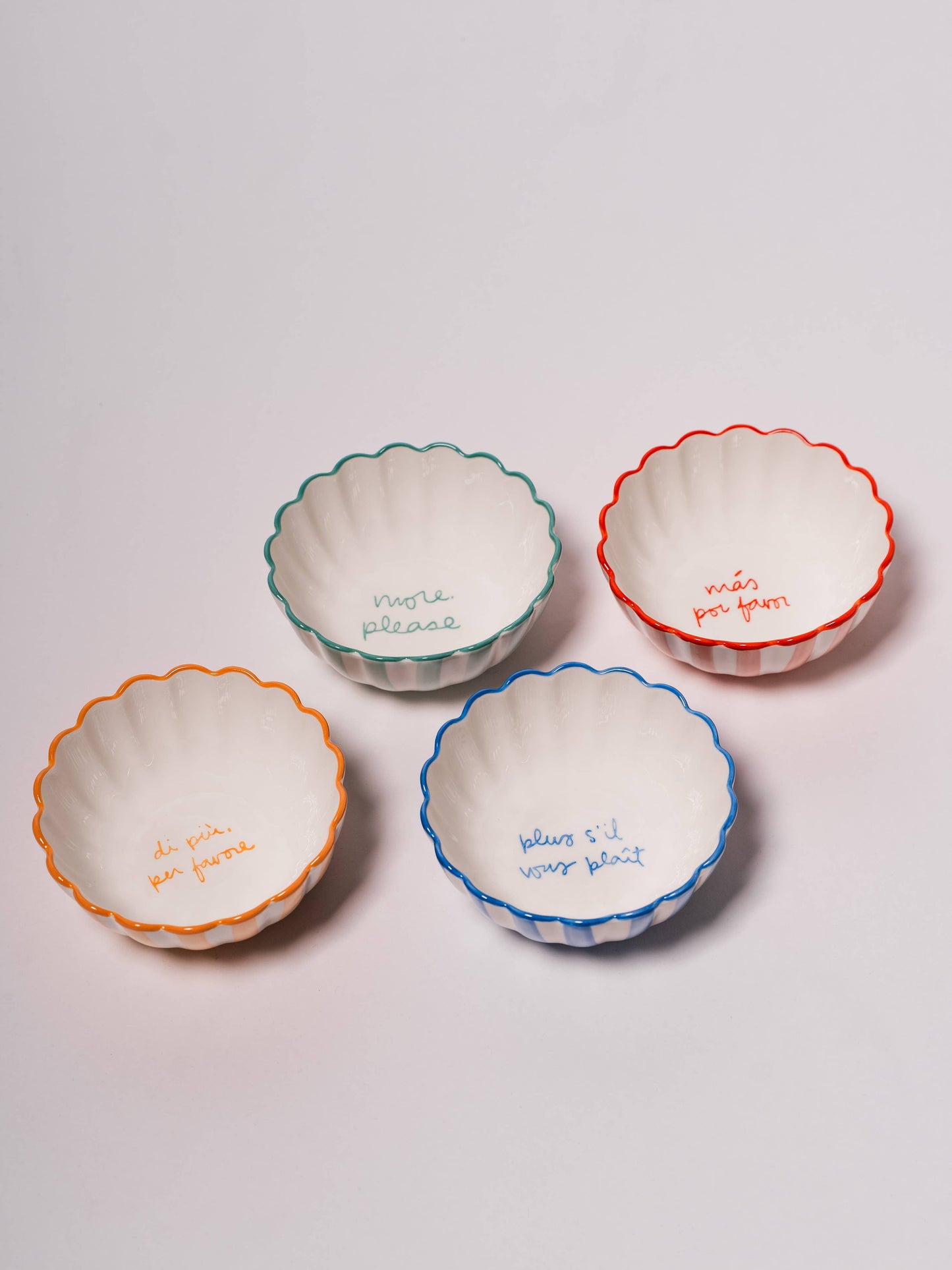 Kinsey Scallop Dessert Bowl (Blue): "plus s'il vous plaît"