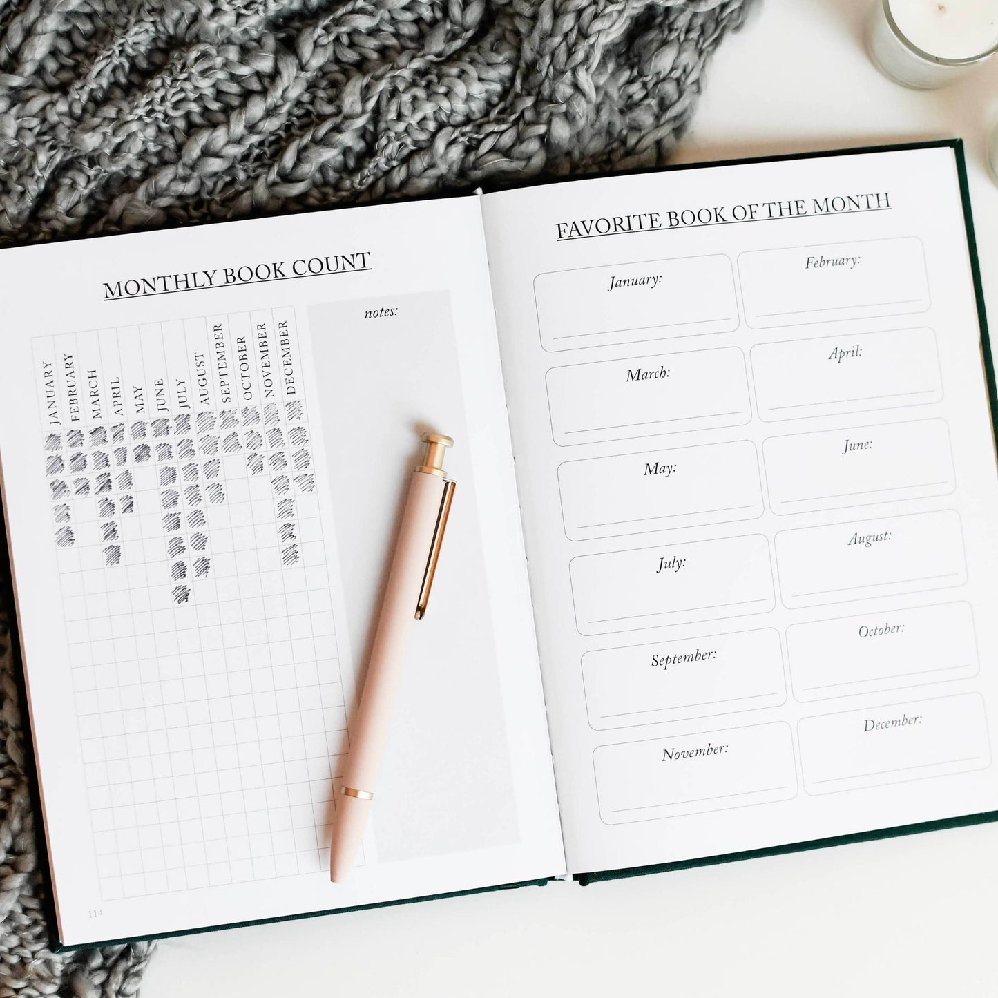 Reading Journal for Book Lover | Book Review Journal: Red