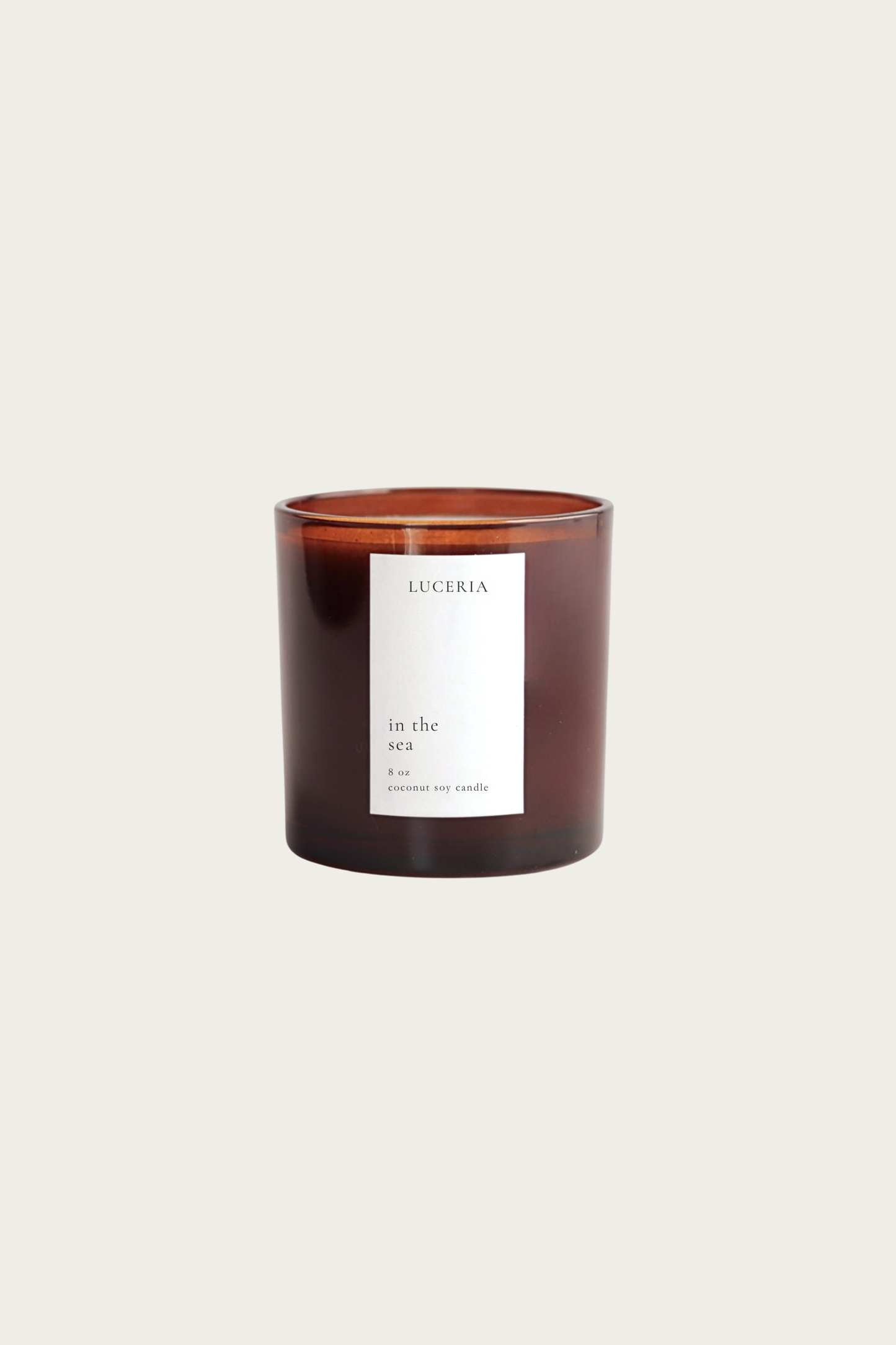 In the Sea Candle | Soy Wax Amber Candle | Ocean Scented: Wood Wick
