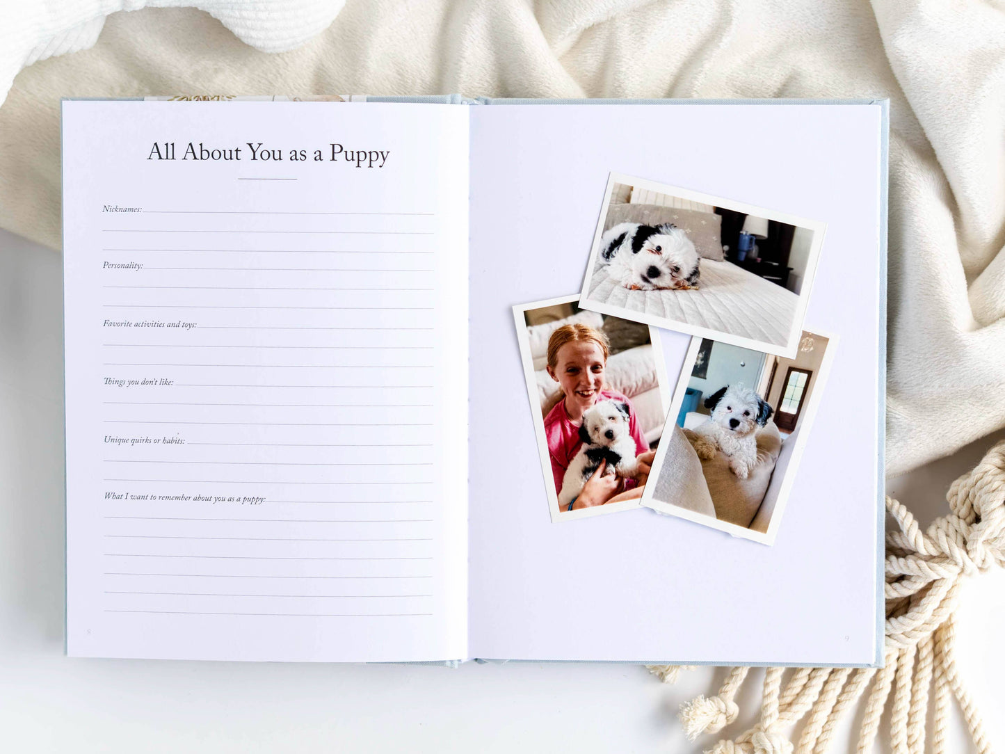 Dog Memory Book and Puppy Keepsake Journal