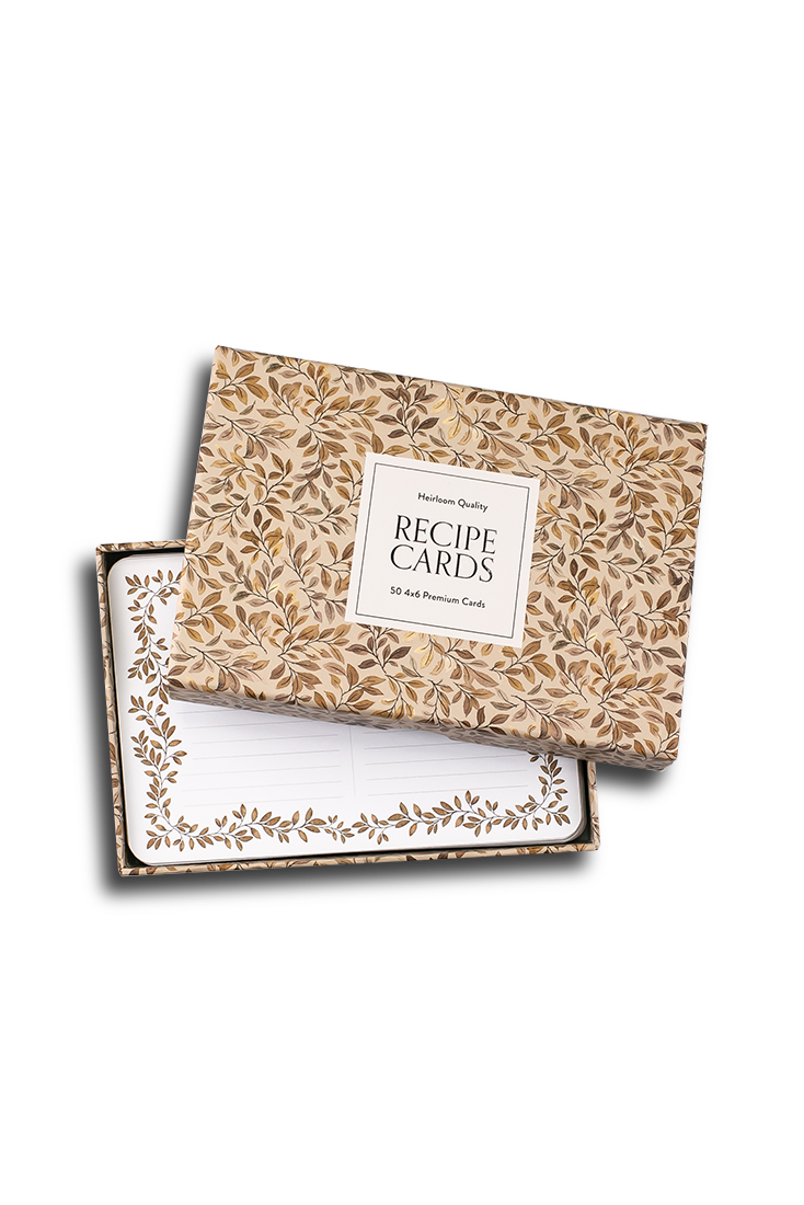 Recipe Cards: 50 Beautifully Designed 4x6 Recipe Cards