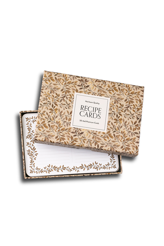 Recipe Cards: 50 Beautifully Designed 4x6 Recipe Cards