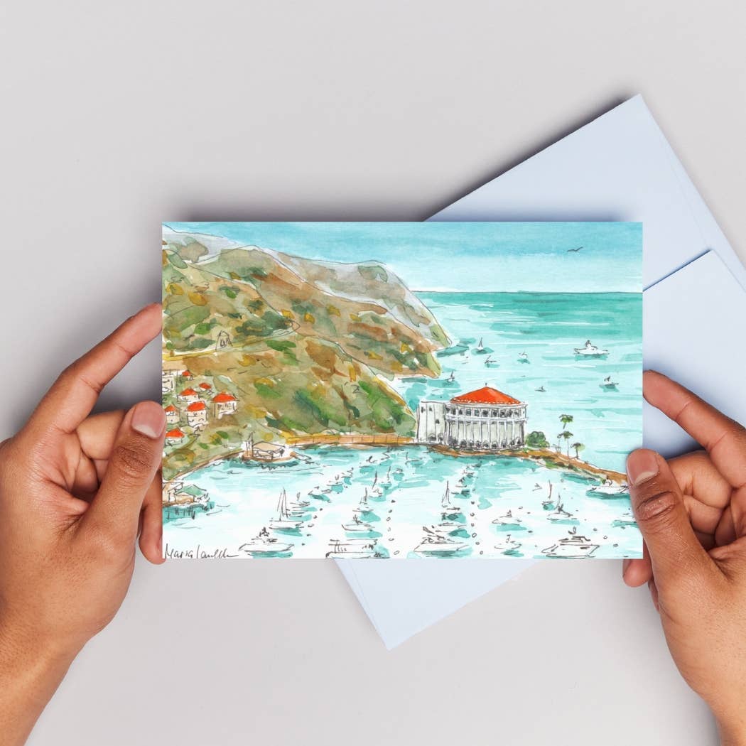 Catalina Island Folded Greeting Card w Envelope (5x7)