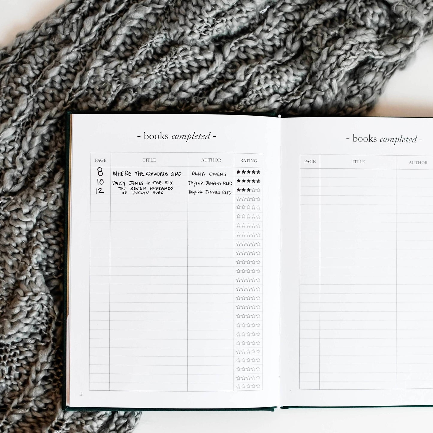 Reading Journal for Book Lover | Book Review Journal: Red