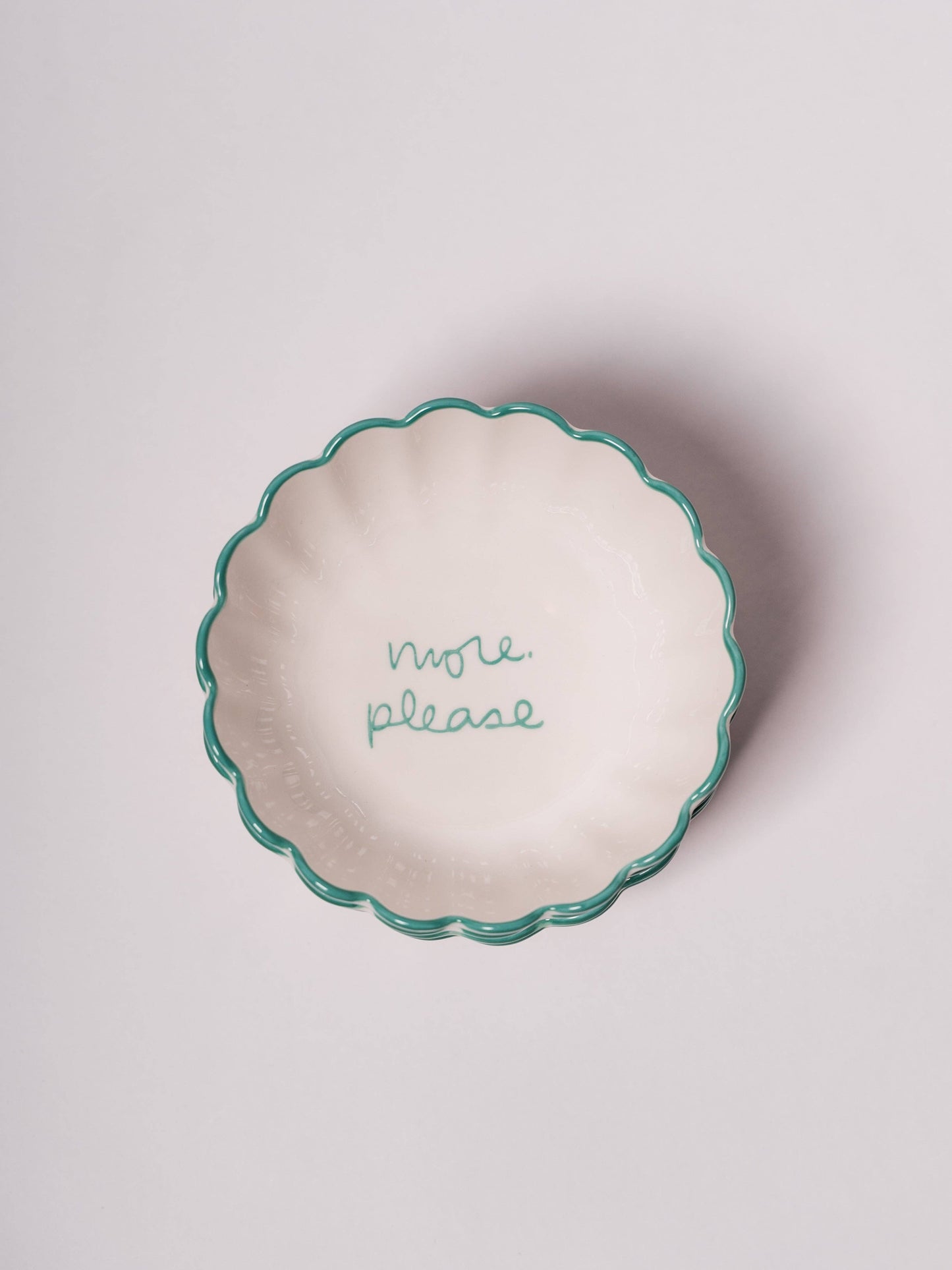 Kinsey Scallop Dessert Bowl (Green): "more please"