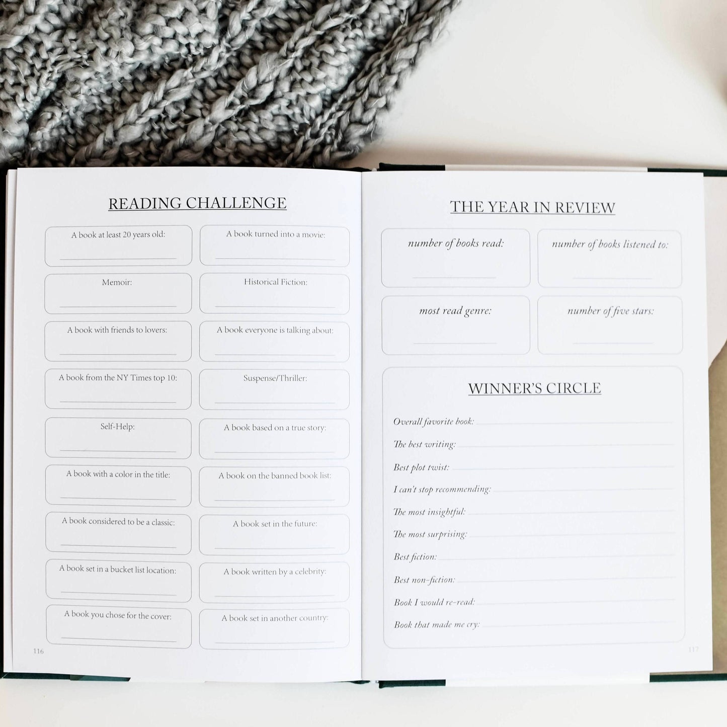 Reading Journal for Book Lover | Book Review Journal: Red