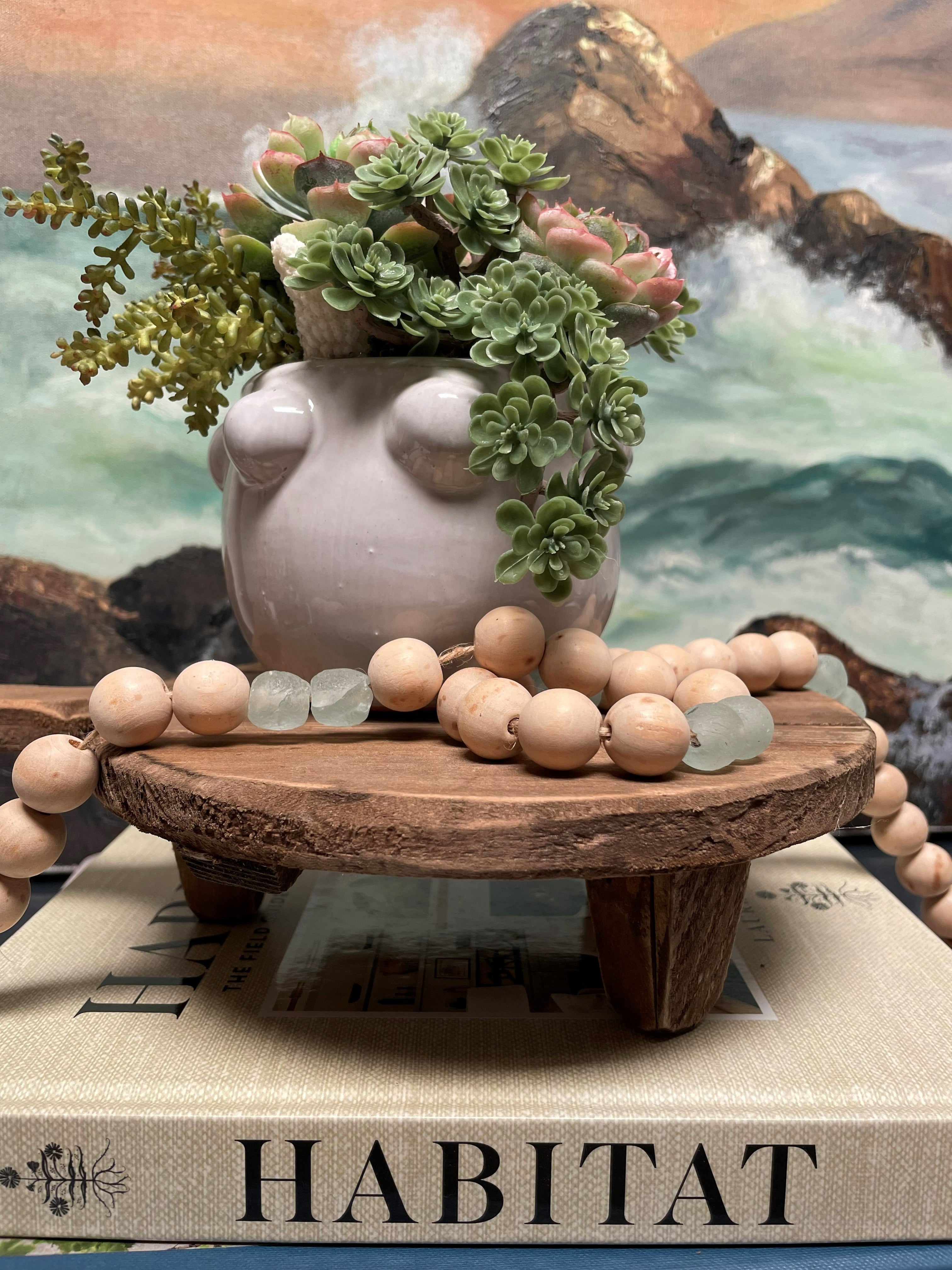 Rustik Riser Round Rustic Wood Riser – Luxe Studio Design